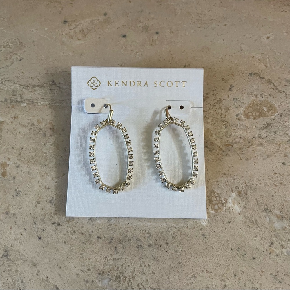 Kendra Scott Elle Open Frame Gold Earrings
